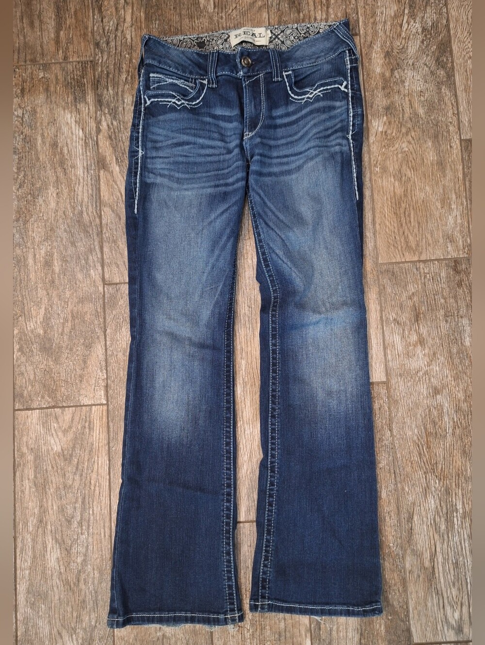 Ariat Dark Blue Flare Jeans with Contrast Stitching